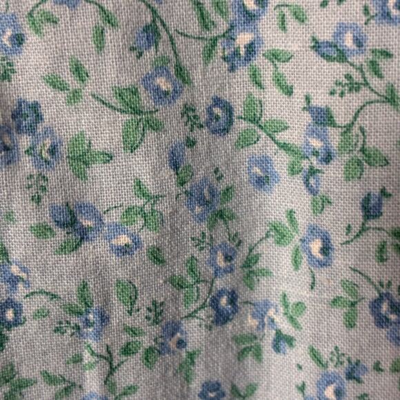 Blue Floral Dress Microprint Maxi Cotton Vintage Handmade Cottagecore Western M - Picture 8 of 13